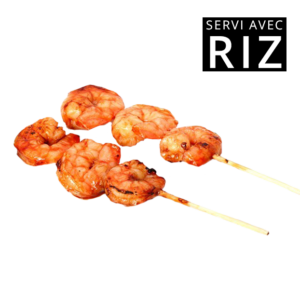 Brochettes de crevettes