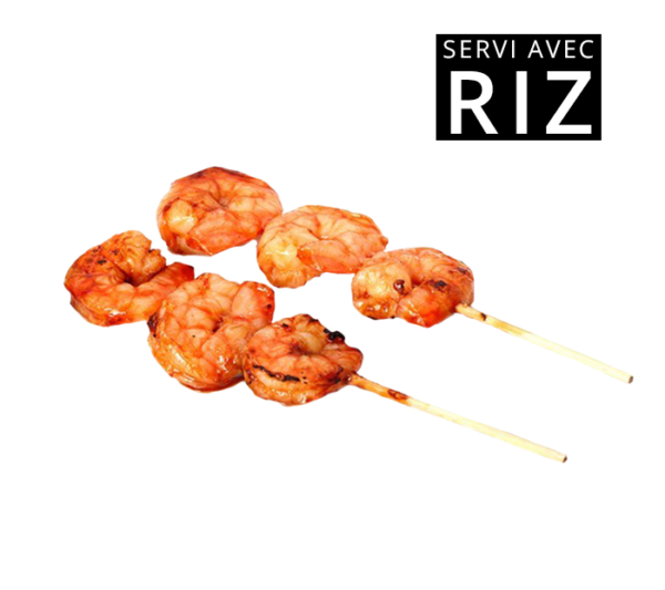 Brochettes de crevettes