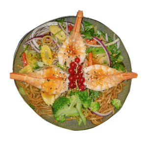 Nouilles aux crevettes