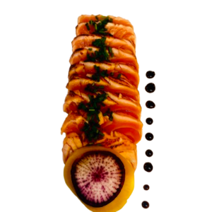 Tataki de Saumon mi-cuit