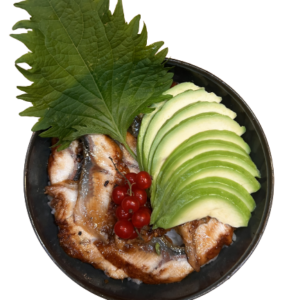Chirachi anguille flambée avocat